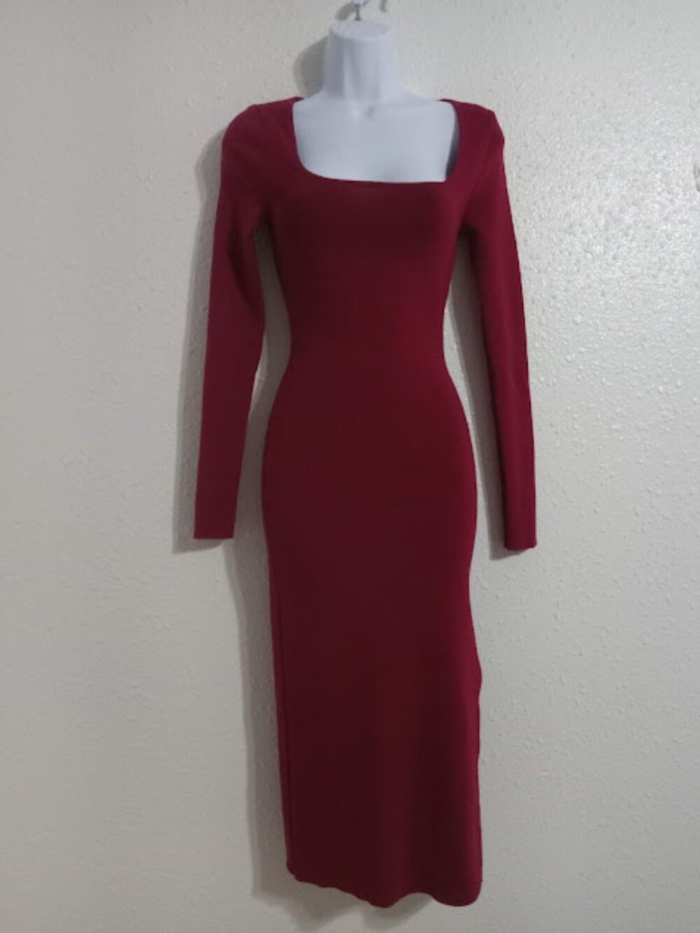 POPULAR 21 Long Sleeve Midi Dress